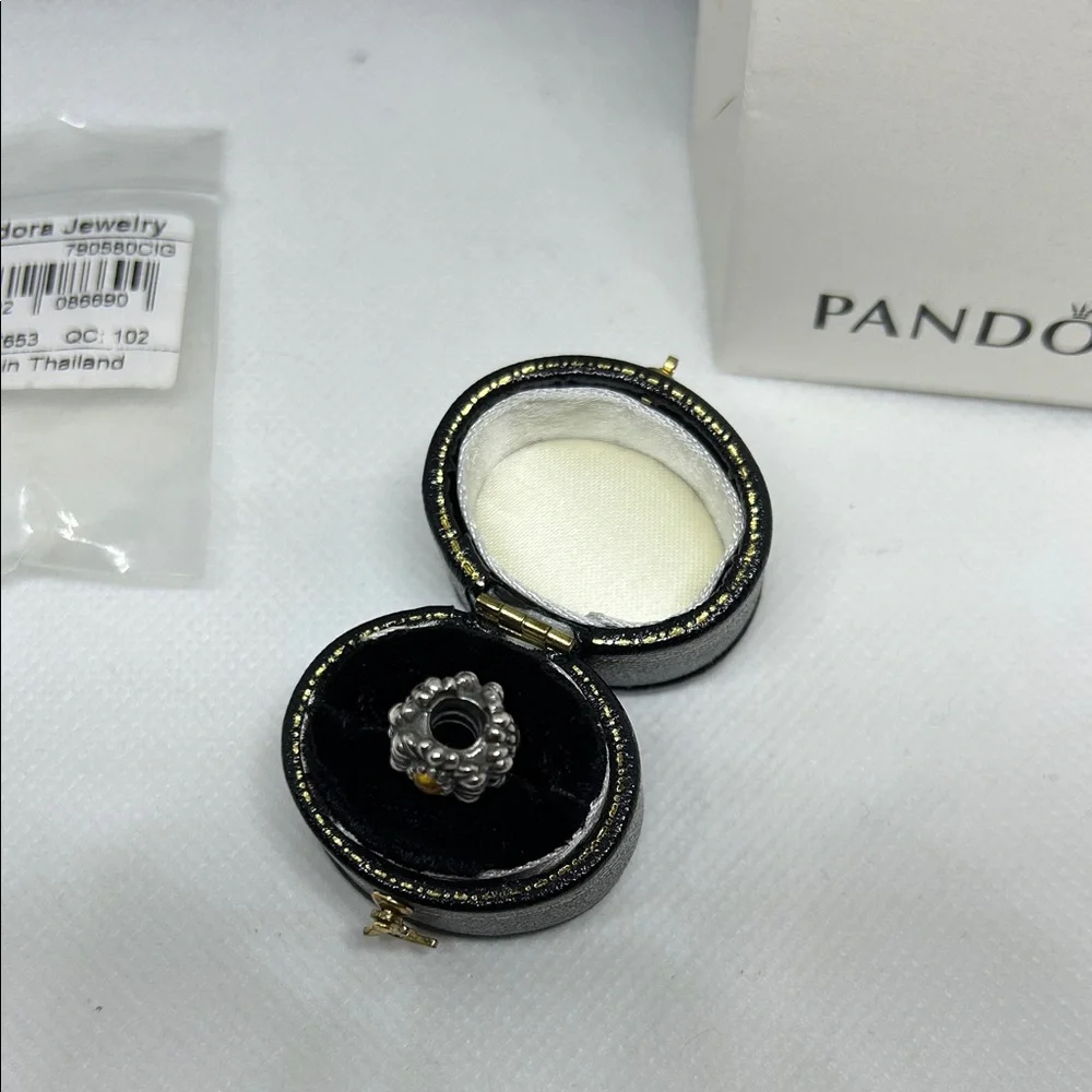 Pandora Citrine & Sterling Charm - Picture 4 of 6